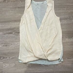 Aritzia Babaton Silk Top Knit Back Crochet Knit Back XXS